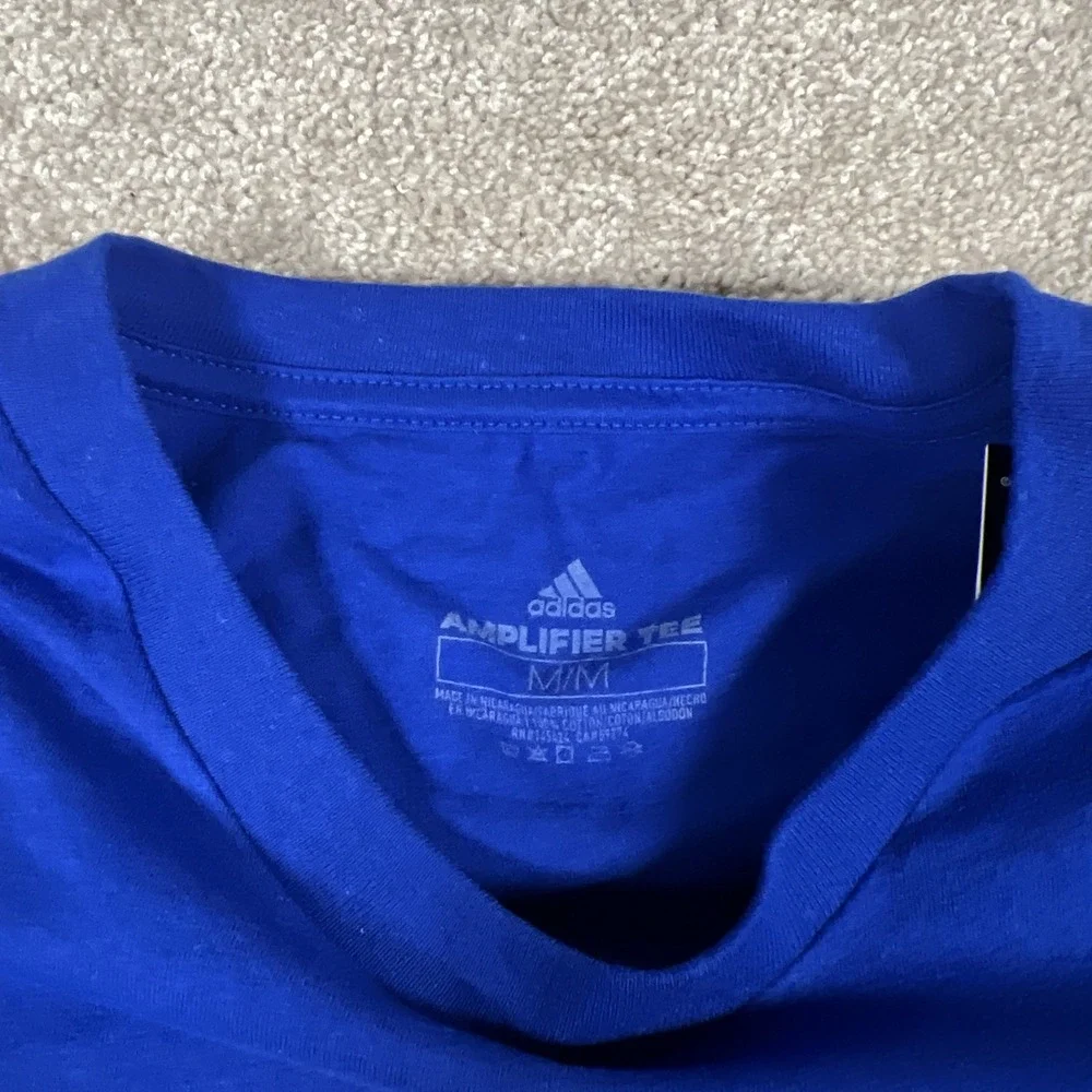 Adidas Kansas Jayhawks Baseball Amplifier Tee Mens Medium Royal‎ Blue Shirt NEW